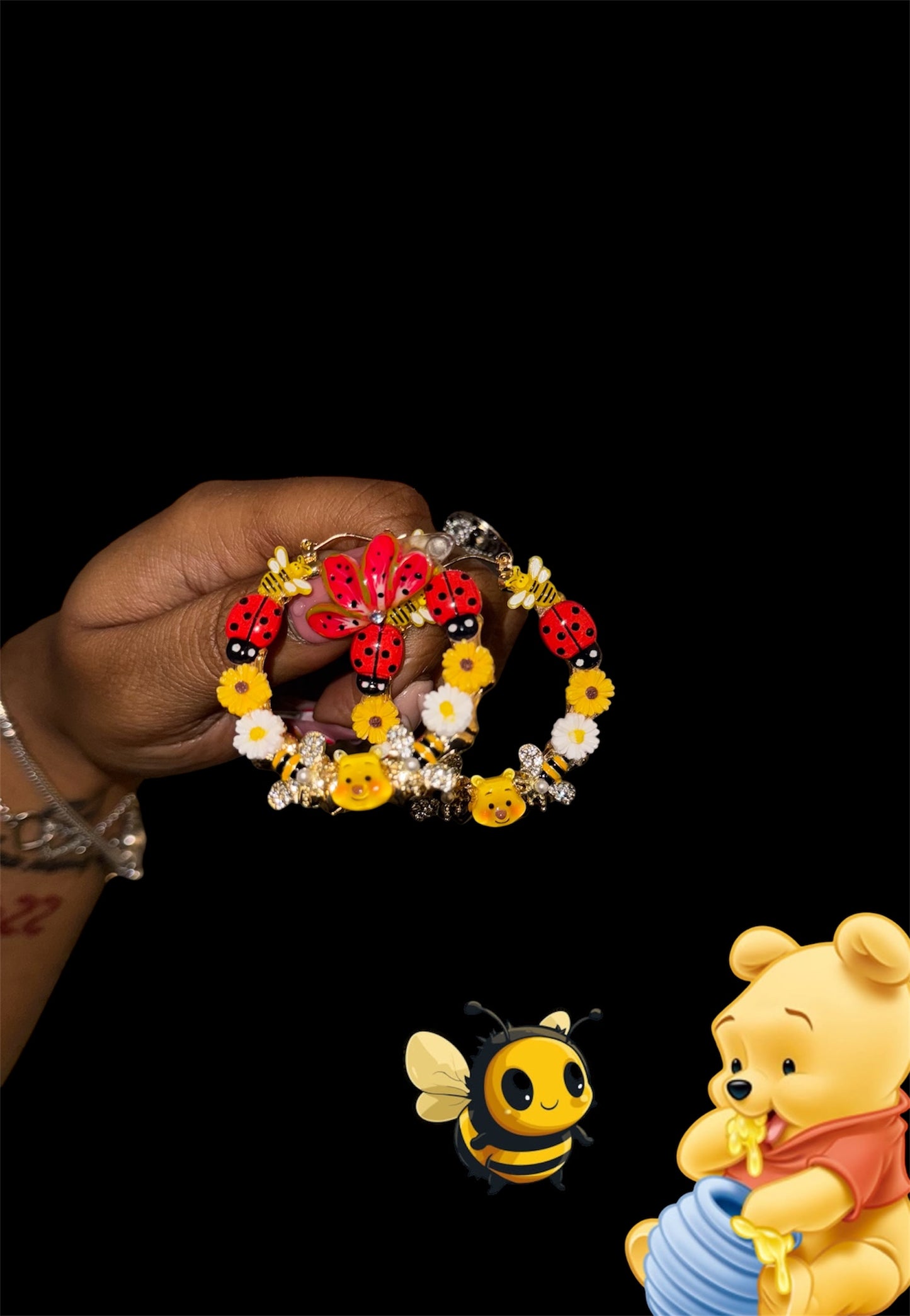 Lady Bugging Glory Hoop Earrings Small